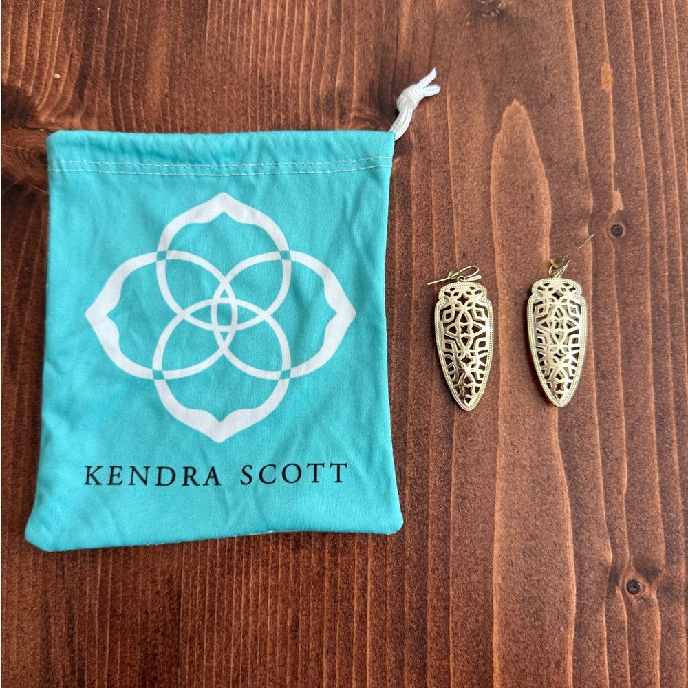 Kendra Scott Gold Statement Earrings